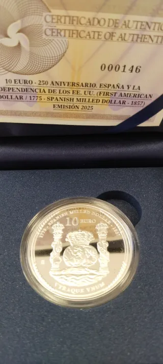 Moneda 10€ Plata España 2025 1er Dólar