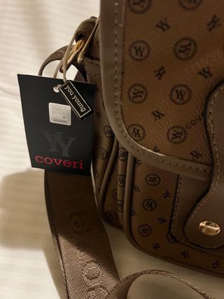 Borsa Coveri marrone monogramma