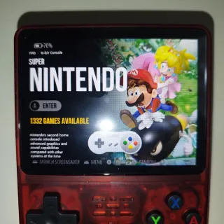 Console Retro R36S Super Nintendo Rossa