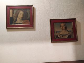 2 Cuadros Clásicos Marco madera, Rojo y Oro Viejo