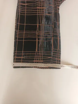 Pantaloni velluto fantasia a quadri tg S