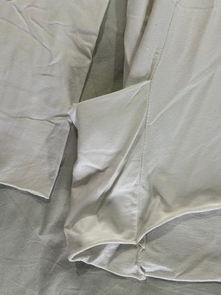 Felpa bianca con zip cappuccio taglia unica