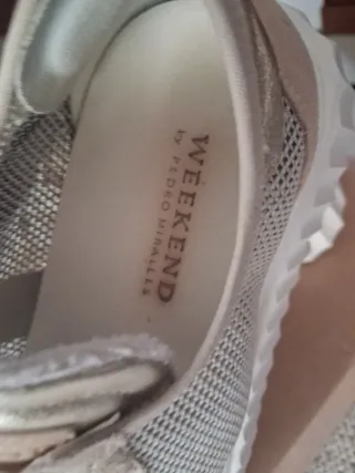 Tenis Pedro Miralles Beige y Dorado Mujer