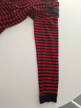 Camiseta G-Star RAW rayas roja-negra Talla como L