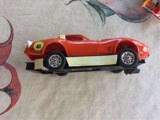 Coche Scalextric Naranja y Amarillo