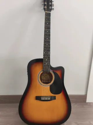 Guitarra Acústica con Afinador y Funda