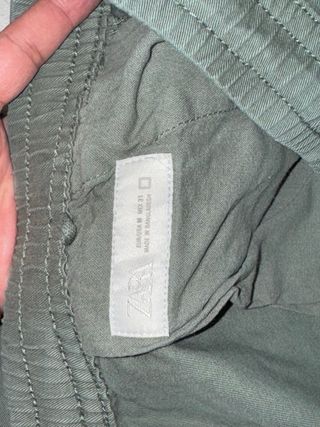Pantalón Zara Verde Talla M