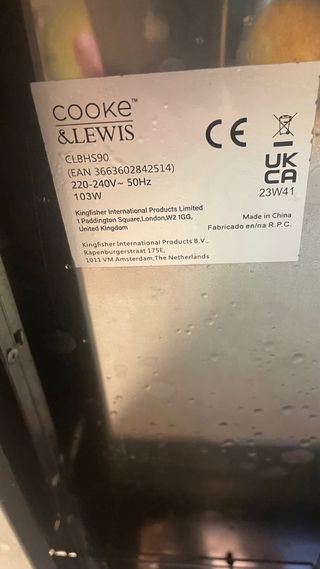 Campana extractora decorativa 90cm