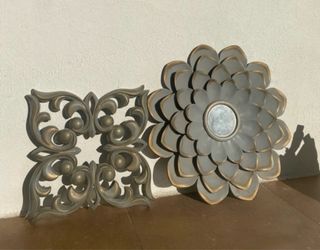 Decoración pared flor y marco