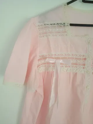 Pijama vintage algodón rosa Talla M