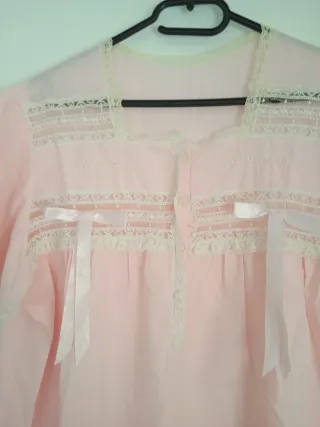 Pijama vintage algodón rosa Talla M