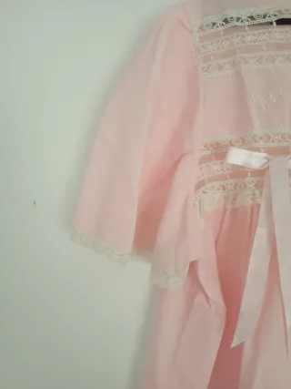 Pijama vintage algodón rosa Talla M