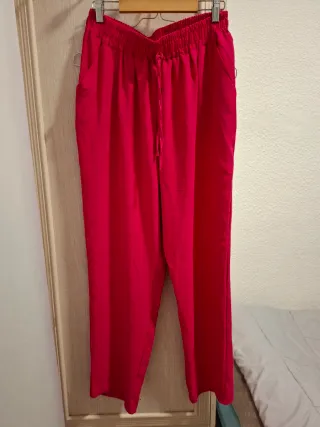 Pantalón Fluido Fucsia Vibrante - Talla L