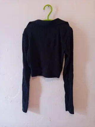 Camiseta Crop Top Zara Negra S