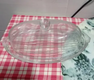 Mantequillera vintage vidrio.