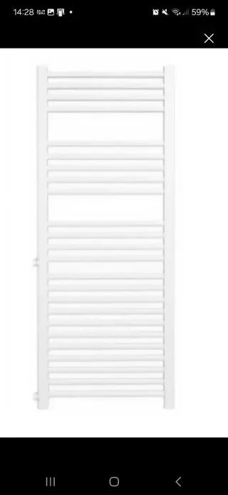 Toallero Radiador Agua Blanco Metal