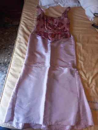 Traje de ceremonia mujer floral rosa