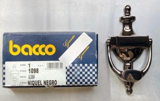 Aldaba llamador puerta - Latón niquel negro