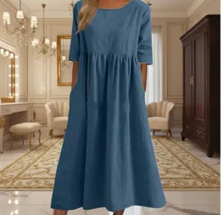 Abito estivo blu taglia unica