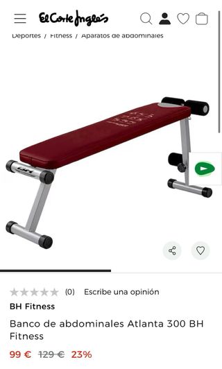 Banco abdominales BH Fitness Atlanta 300