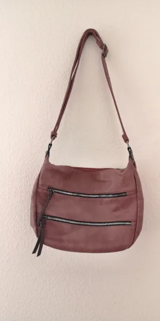 Bolso bandolera color burdeos