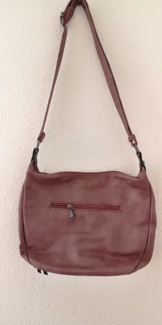 Bolso bandolera color burdeos