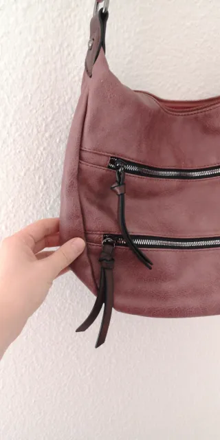 Bolso bandolera color burdeos