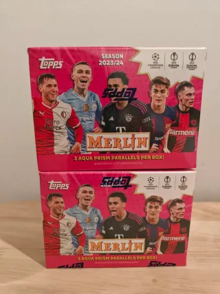2 Cajas Topps Merlin UEFA 2023/24 - Blaster Box