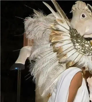 Disfraz Carnaval Griega Blanco y Dorado