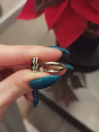 Anillo Tous Oso Negro y Perla Ajustable