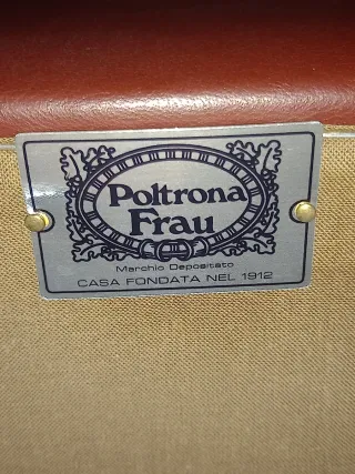 Pouf Frau in vera pelle rossa