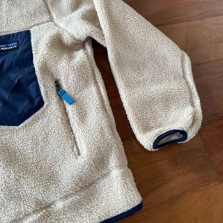 Chaqueta Patagonia Sherpa Fleece Beige/Azul