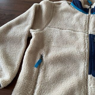 Chaqueta Patagonia Sherpa Fleece Beige/Azul