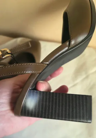 Zapatos destalonados Zara marrones