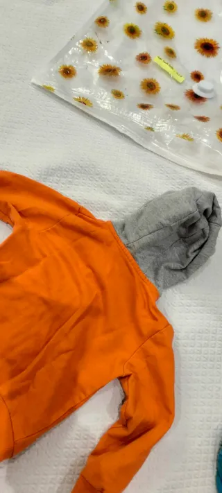 Felpa con cappuccio arancione NYC