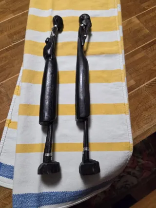 Coppia statuine artigianato africano legno