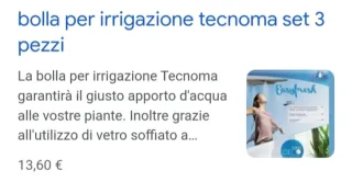 Set 6 Bolle D'irrigazione Vasi Tecnoma