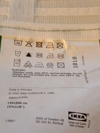 Cortinas Algodón Ikea Verdes (2 uds)