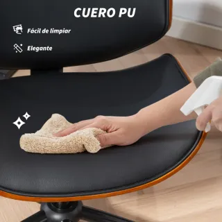 Silla Oficina Vintage Giratoria Sin Brazos