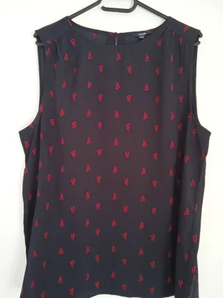 Blusa sin mangas azul y roja Talla XL