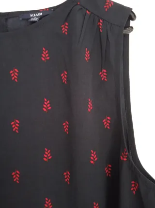 Blusa sin mangas azul y roja Talla XL