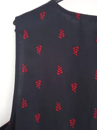 Blusa sin mangas azul y roja Talla XL