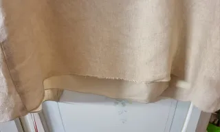 Camicetta lino maniche corte beige