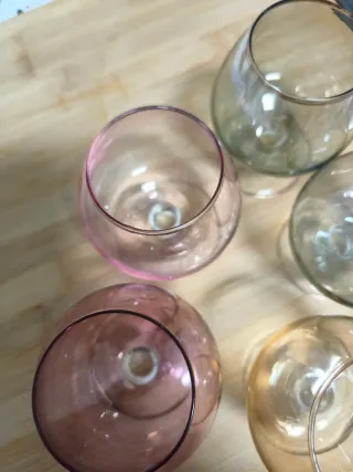Juego de 5 copas de cristal
