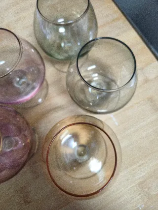 Juego de 5 copas de cristal