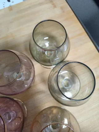 Juego de 5 copas de cristal