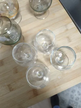 Juego de 5 copas de cristal