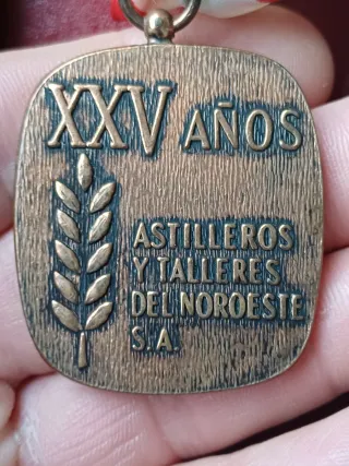Lote 3 medallas antiguas Astilleros