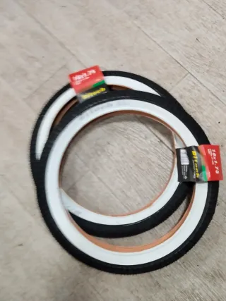 2 Cubiertas Ritech 16x1.75 Bici Blanca Negra