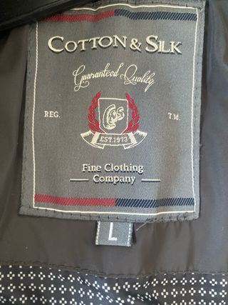 Giubbotto Cotton & Silk Uomo Tg. L Nero